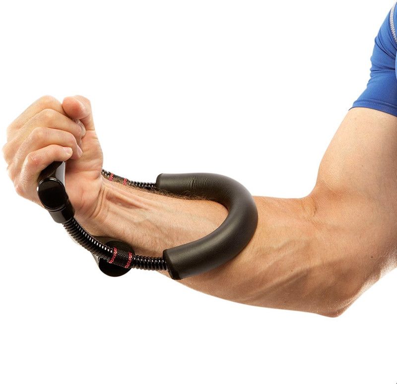 FITSY Adjustable Forearm Strengthener Wrist Exerciser Equipment for Upper Arm Workout and Strength Training- Hand Grip/Fitness Grip  (Black)