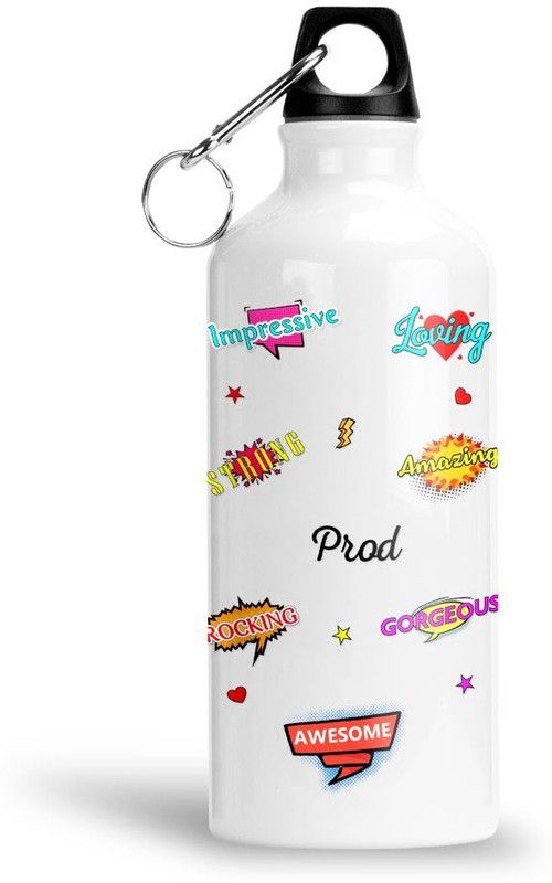 FABTODAY Aluminium Sipper/Water Bottle 600 ML - Best Personalized Gift for Birthday, Prod 600 ml Sipper  (Pack of 1, White, Aluminium)