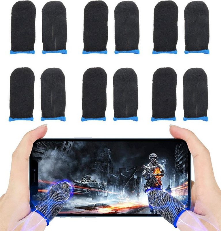 CRETO AskoViD Free Fire/PUBG Finger Sleeve Mobile Gaming Controller Finger Sleeve Finger Sleeve  (Pack of 12)