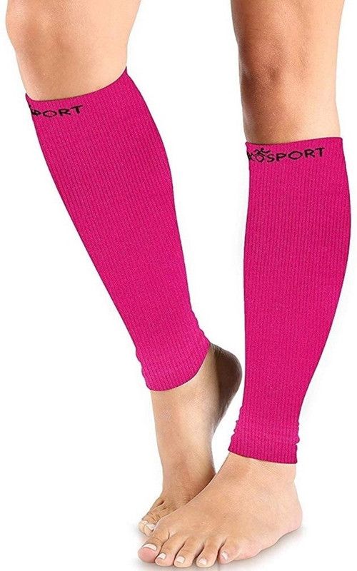 Sr Biotech SPORTS CALF SLEEVES UNISEX Knee, Calf & Thigh Support  (Pink)