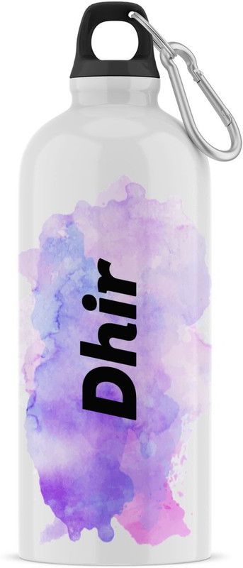 Ashvah Sipper/Water Bottle - Best Happy Birthday Gift for Kids, Name - Dhir 600 ml Sipper  (Pack of 1, White, Aluminium)