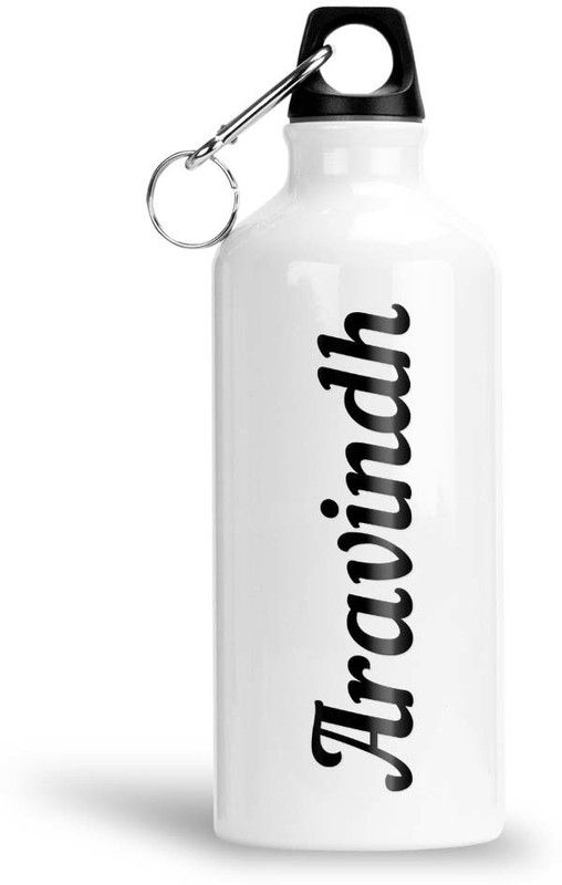 Furnish Fantasy Aluminium Sipper Bottle - Best Gift for Happy Birthday for Kids, Name - Aravindh 600 ml Sipper  (Pack of 1, White, Aluminium)
