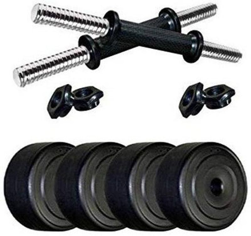 FACTO POWER 28 kg Weight Plates 28 Kg. (5 Kg. X 4 = 20 Kg. + 2 Kg. X 4 = 8 Kg.), Dumbell Rods Home Gym Combo