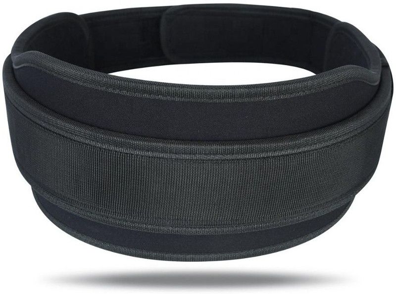 Leosportz Weight Lifting Belt - for Squats, Clean, Lunges, Deadlift, Thrusters Weight Lifting Belt  (Black)