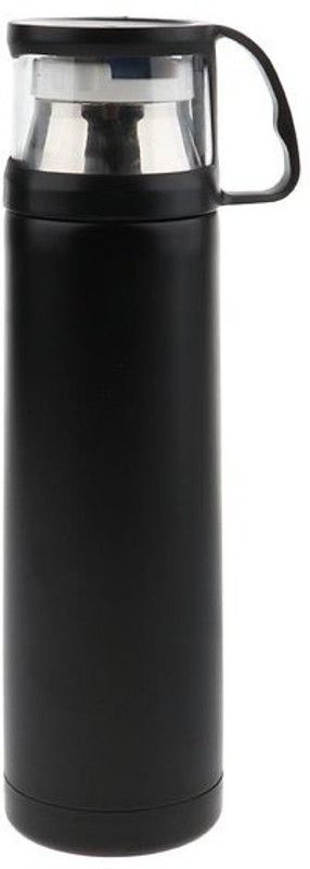 MsStorez Ms Stainless Steel 500 ML Water Bottle Leak Proof and BPA Free 500 ml Sipper  (Pack of 1, Black, Steel)