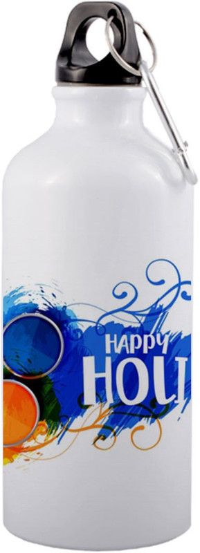 COLOR YARD best happy holi mug gift with abstract blue yellow colors design on white 600 ml Sipper  (Pack of 1, Multicolor, Aluminium)