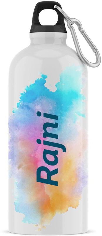 Ashvah Sipper/Water Bottle - Best Happy Birthday Gift for Kids, Name - Rajni 600 ml Sipper  (Pack of 1, White, Aluminium)