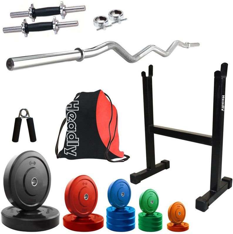 Headly 52 kg Premium CP-HR-52KGCOMBO15 Coloured Home Gym Combo