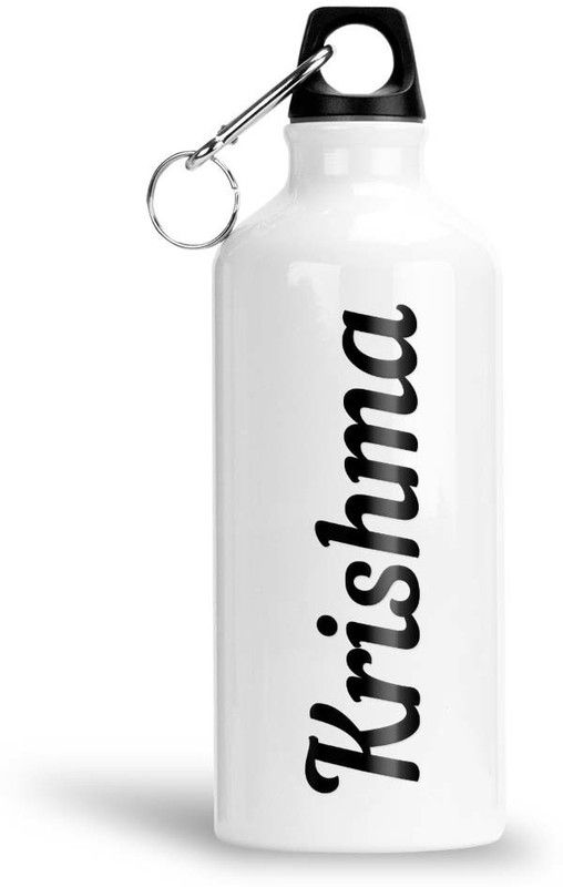 Furnish Fantasy Aluminium Sipper Bottle - Best Gift for Happy Birthday for Kids, Name - Krishma 600 ml Sipper  (Pack of 1, White, Aluminium)