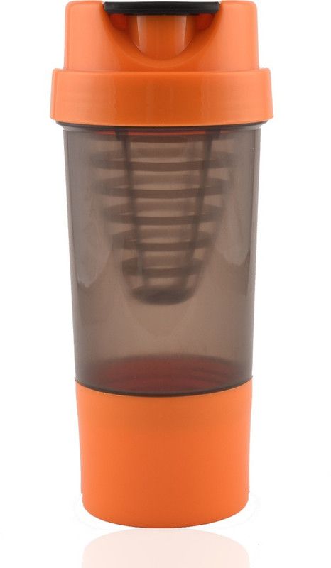 FLANKER Cyclone Gym Shaker/Sipper 500 ml Shaker  (Pack of 1, Orange, Plastic)