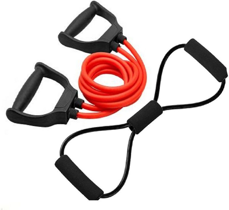 SIDHMART Toning Tube 2PC Combo Resistance Full Body Workout Gym Equipment Men Women Resistance Tube  (MULTICOLOR)