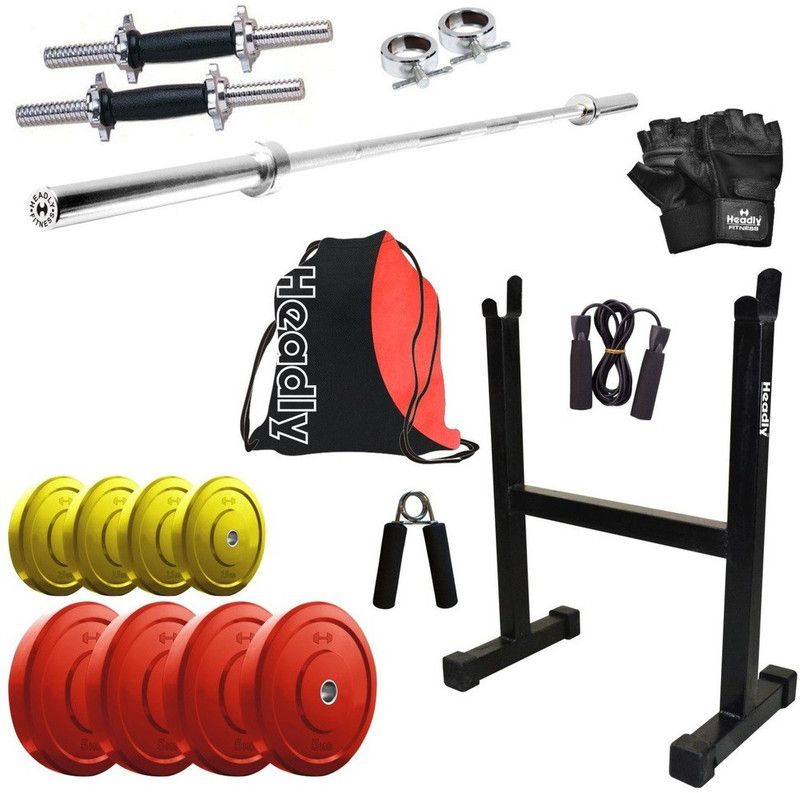 Headly 30 kg Premium CP-HR-30KGCOMBO17 Coloured Home Gym Combo