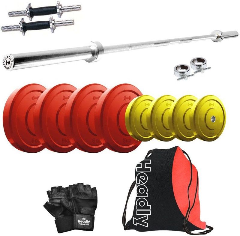 Headly 30 kg Premium CP-HR-30KGCOMBO10 Coloured Home Gym Combo
