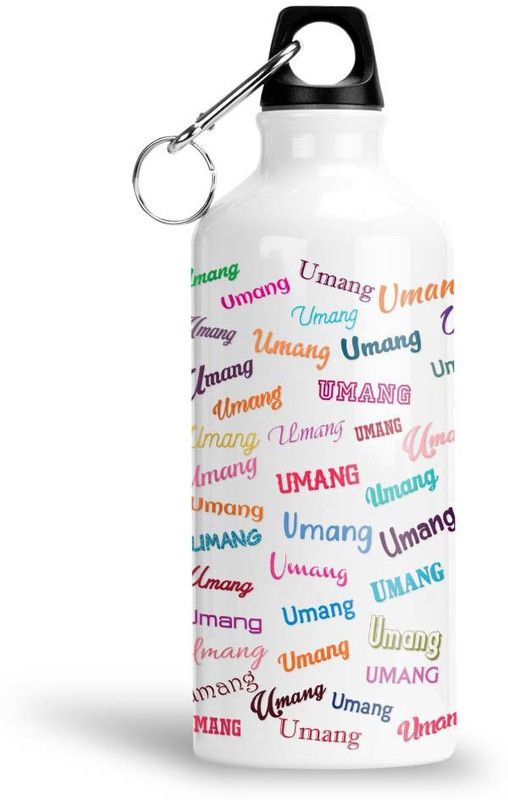 Furnish Fantasy Colorful Aluminium Sipper Bottle - Best Happy Birthday Gift for Kids, Name - Umang 600 ml Sipper  (Pack of 1, White, Aluminium)