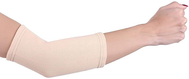 HOME SMART Tubler Elbow Support with Four Ways Stretchable Material for Pain Relief (1Pc) Elbow Support  (Beige)