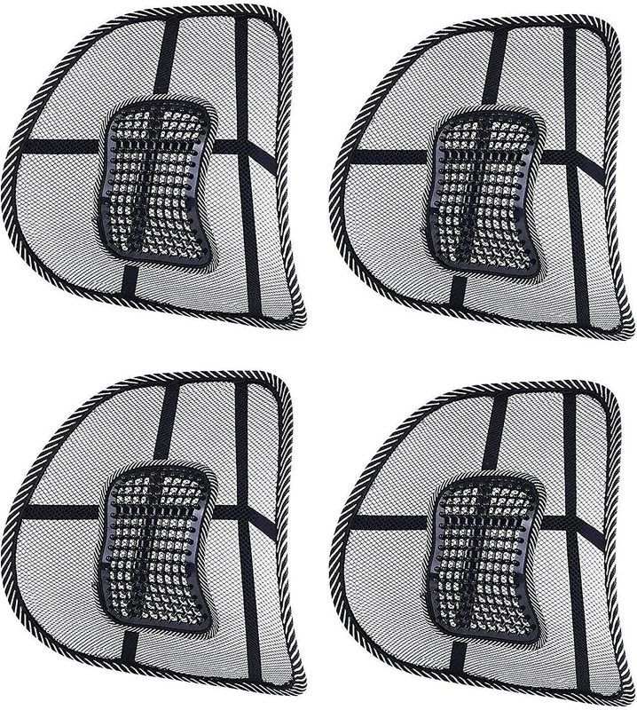 Soneri Enterprise Acupressure Back Rest Car Seat Support For Chair, Car & Abdomen Support Pack of 4 Back Support  (Black)
