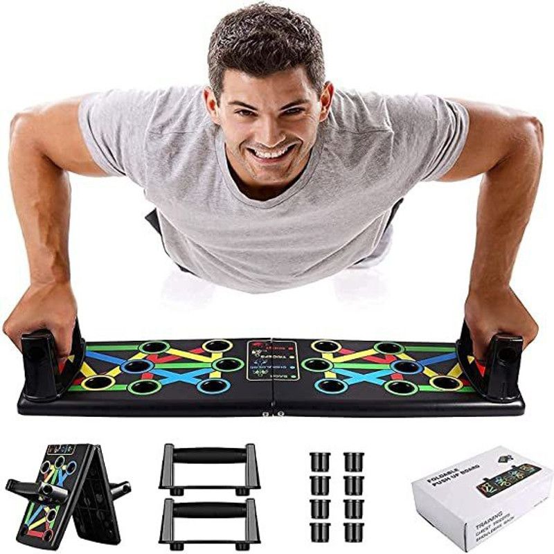 CSTVI 14 in 1 Foldable Board for Home Fitness Training Push-up Bar (Multicolor) Push-up Bar
