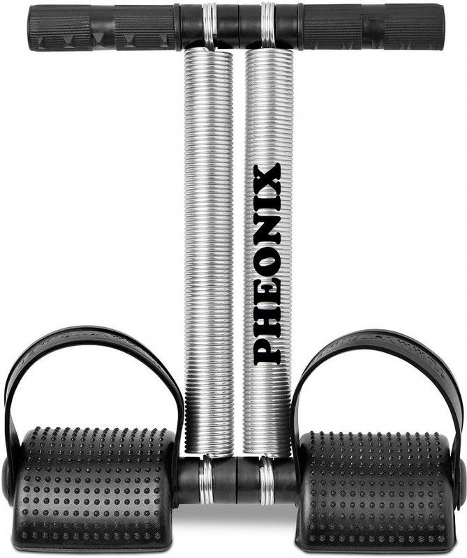 Pheonix Abs Tummy Trimmer With DOUBLE Steel Spring Burn Off Calories & Tone Your Muscles Ab Exerciser  (Black, Silver)
