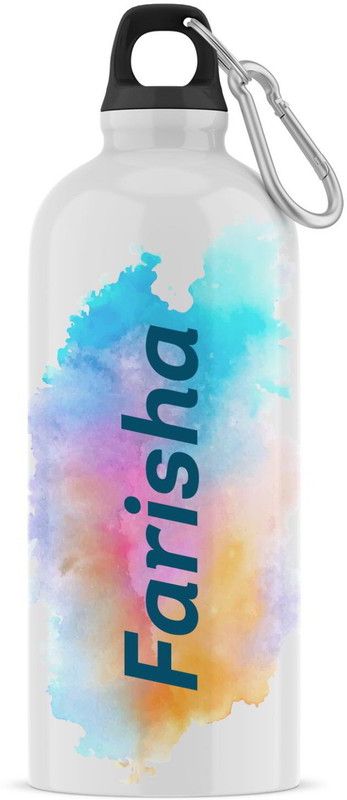 Ashvah Sipper/Water Bottle - Best Happy Birthday Gift for Kids, Name - Farisha 600 ml Sipper  (Pack of 1, White, Aluminium)