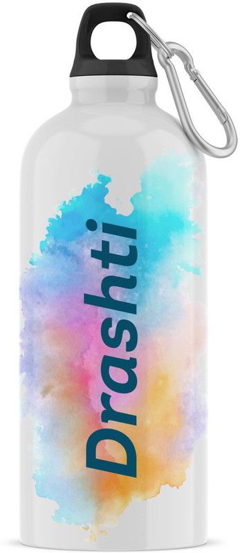 Ashvah Sipper/Water Bottle - Best Happy Birthday Gift for Kids, Name - Drashti 600 ml Sipper  (Pack of 1, White, Aluminium)