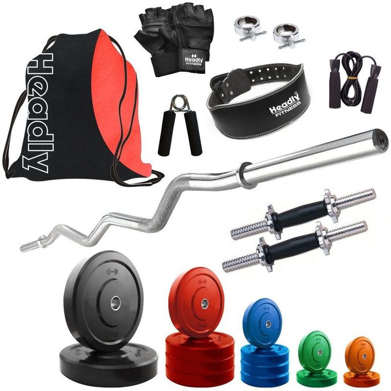Headly 58 kg Premium CP-HR-58KGCOMBO23 Coloured Home Gym Combo