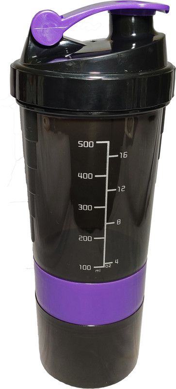 Winhart Spider Shaker Bottle/Protein Shaker/Sipper Bottle/Gym & Water Bottle 600 ml Shaker  (Pack of 1, Purple, Plastic, Steel)