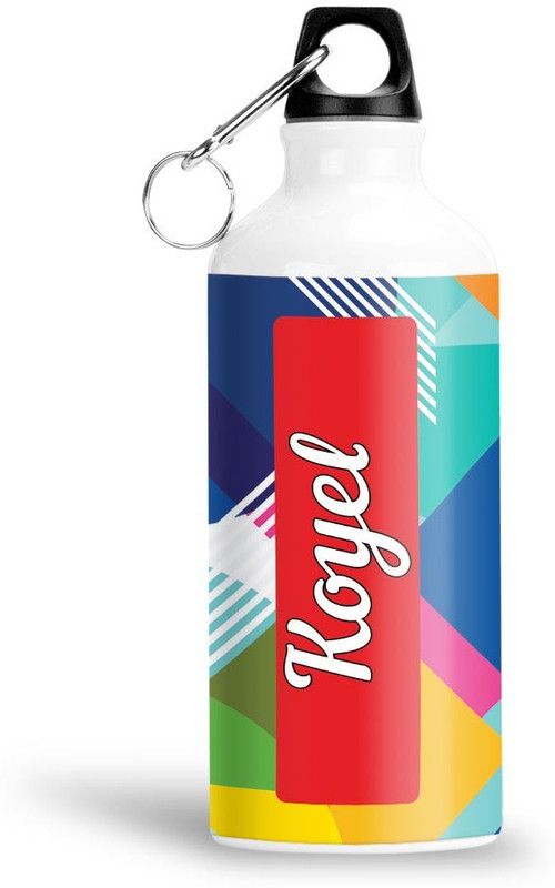 Furnish Fantasy Geometrical Print Aluminium 750ml Water Bottle - Best Birthday Gift - Koyel 750 ml Sipper  (Pack of 1, Multicolor, Aluminium)