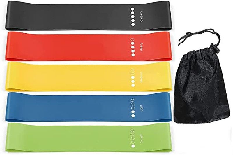 GOLORY Exercise Bands, Set of 4 Exercise Loops Workout Bands for Leg, Ankle Resistance Tube  (Multicolor)