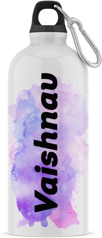 Ashvah Sipper/Water Bottle - Best Happy Birthday Gift for Kids, Name - Vaishnav 600 ml Sipper  (Pack of 1, White, Aluminium)