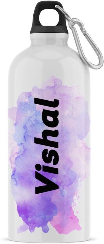 Ashvah Sipper/Water Bottle - Best Happy Birthday Gift for Kids, Name - Vishal 600 ml Sipper  (Pack of 1, White, Aluminium)