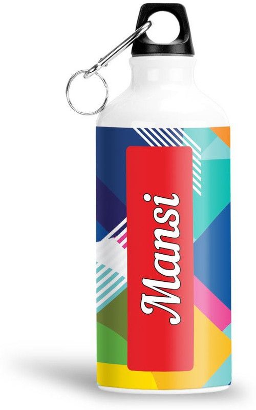 Furnish Fantasy Geometrical Print Aluminium 750ml Water Bottle - Best Birthday Gift - Mansi 750 ml Sipper  (Pack of 1, Multicolor, Aluminium)
