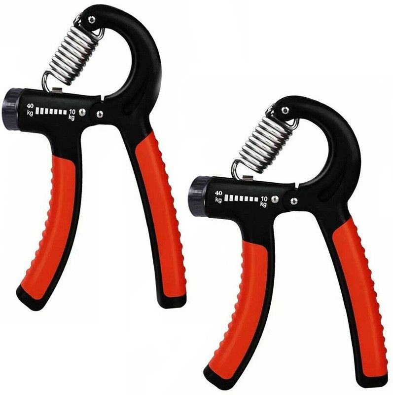 TRUE INDIAN Hand Grip Band For Gym Strengthener Hand Gripper Men Forearm Exercise Handgrip Hand Grip/Fitness Grip  (Orange, Black)