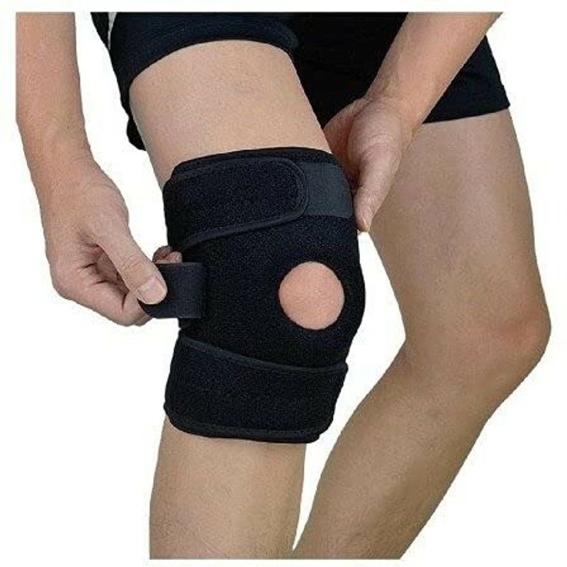 ANTONIS (BLACK) Knee Support with Anti Slip Design, Adjustable, Breathable Neoprene Knee Support  (Black)