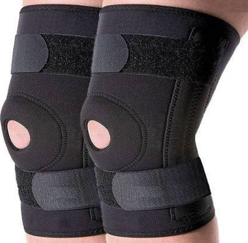 RESTGO PIT Knee Support With Original Neoprene Knee Cap- Free Size Knee Support (Black) Knee, Calf & Thigh Support