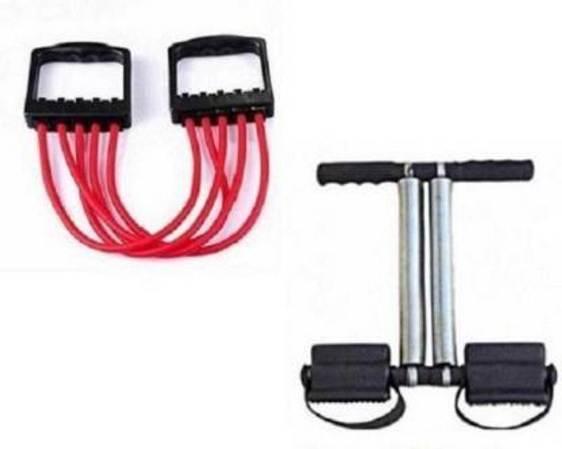 RENUCONIC DOUBLE SPRING TUMMY TRIMMER AND RESISTANCE TUBE CHEST EXPANDER Fitness Accessory Kit Kit