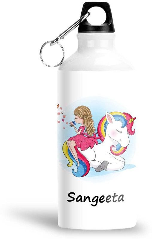 Furnish Fantasy Unicorn Aluminium Sipper Bottle - Best Happy Birthday Gift for Kids, Sangeeta 600 ml Sipper  (Pack of 1, White, Aluminium)