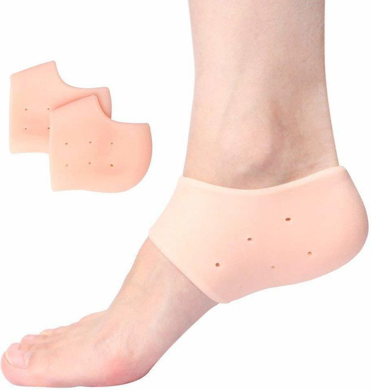 ASM GROUP Silicon Gel Heel Socks Pad Heel Pain Relief and Anti Heel Cracker Heel Support Heel Support
