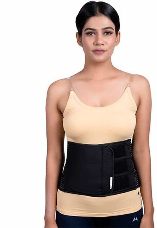 HULARA Abdominal Belt After C Section Delivery Compresssion Binder Tummy Trimmer - XXL Abdomen Support  (Black)