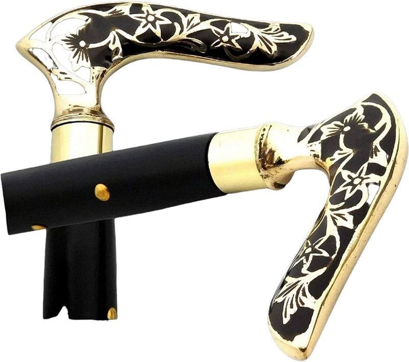 EBULL Victorian Handle Walking Stick Foldable Wooden Walking Stick Set Of 2 Walking Stick
