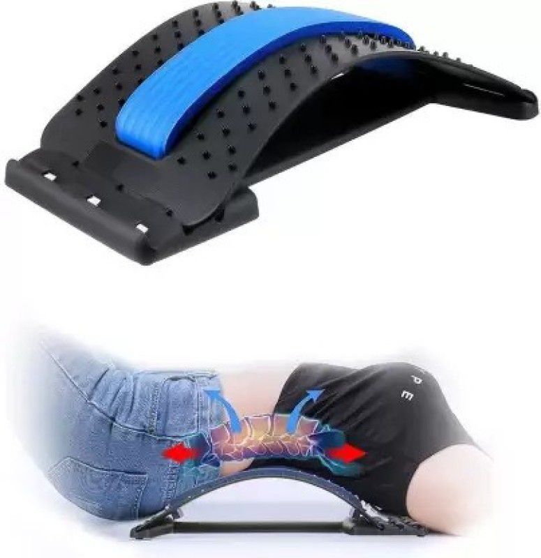 MAMOIR Back Pain Relief Products | Spinal Curve Back Stretcher Back Support Back Support  (Black, Blue)