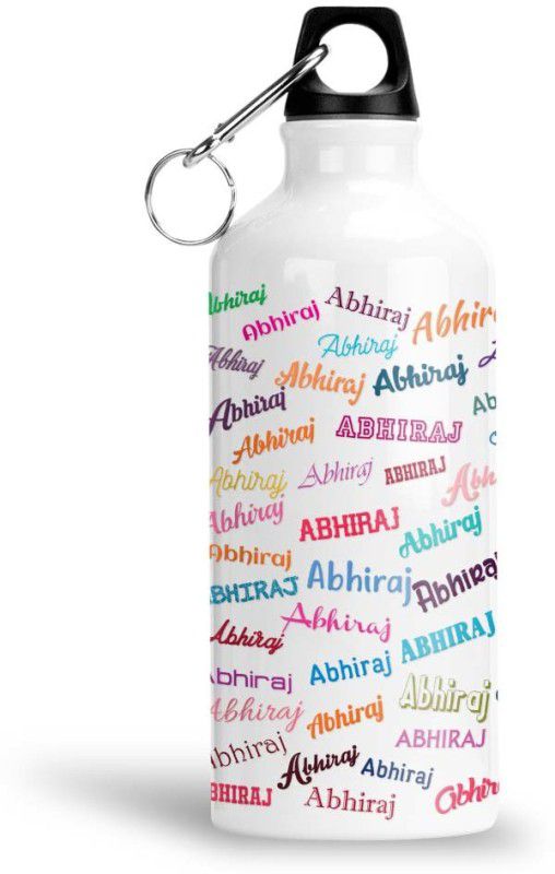 Furnish Fantasy Colorful Aluminium Sipper Bottle - Best Happy Birthday Gift Abhiraj 600 ml Sipper  (Pack of 1, Multicolor, Aluminium)