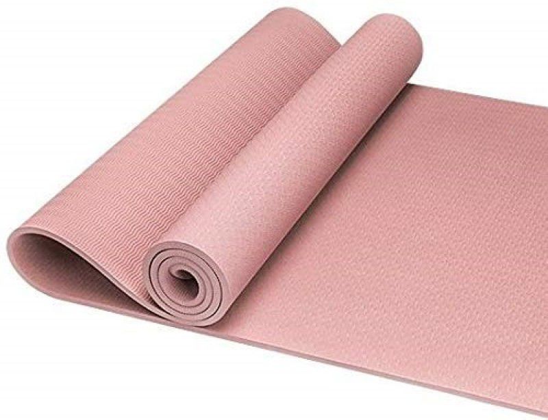 Hoko TPE Yoga Mat for Gym Workout and Yoga Exercise, Anti-Slip Yoga Mat for Men & Women Pink 6 mm Yoga Mat