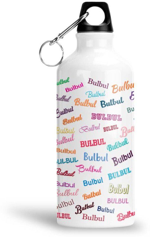 Furnish Fantasy Colorful Aluminium Sipper Bottle - Best Happy Birthday Gift for Kids , Bulbul 600 ml Sipper  (Pack of 1, White, Aluminium)