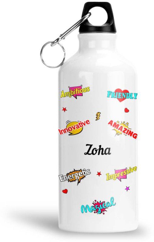 Furnish Fantasy Aluminium Sipper Bottle 750ml-Best Gift for Happy Birthday, Return Gift, Zoha 750 ml Sipper  (Pack of 1, White, Aluminium)