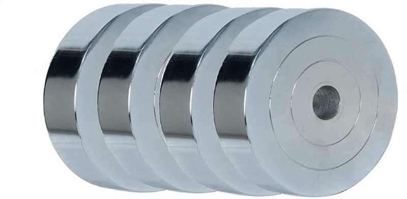 RIO PORT Steel Weight Plates Perfect Home Gym(10KG) Silver Weight Plate  (10 kg)