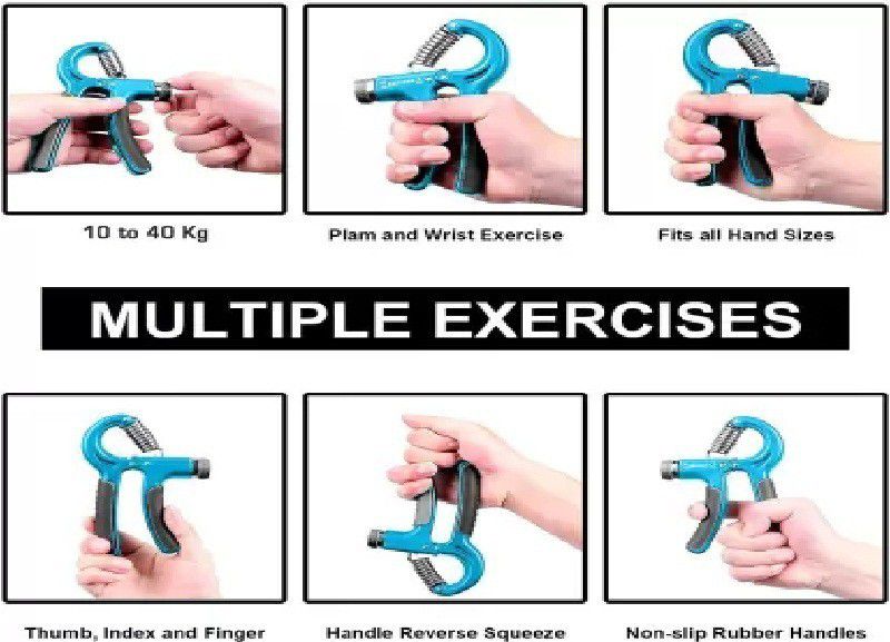 AAFOS Adjustable Hand Grip Strengthener for Finger, Hand Muscle (10-40 KG) WEIGHT Hand Grip/Fitness Grip  (Multicolor)