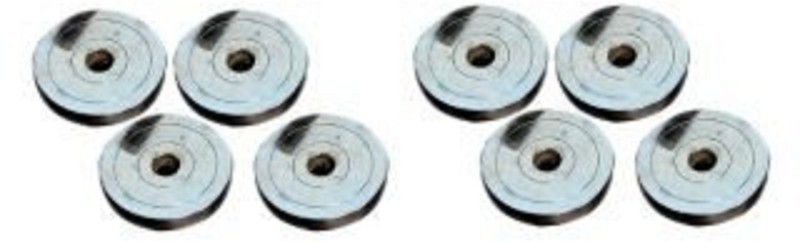 RIO PORT 80 kg Chrome Steel Spare Weight Plates Silver Weight Plate  (80 kg)