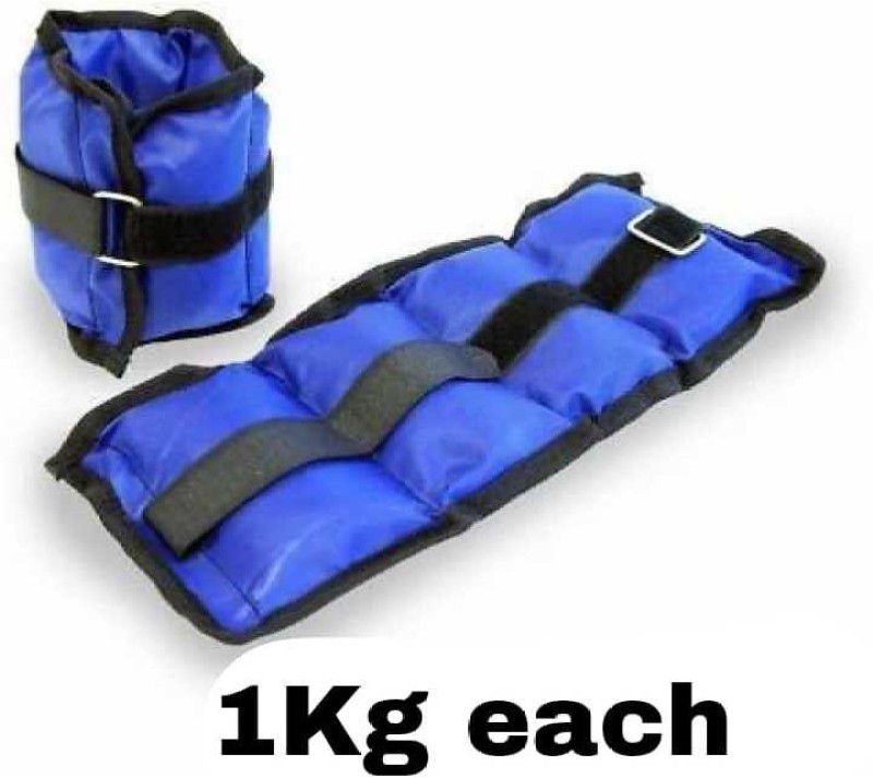 bulls fitness BLUE 1kg PAIR (2 pc x 1KG ) Black, Blue Ankle & Wrist Weight, Ankle Weight  (1 kg)