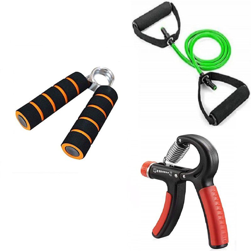 Dr Pacvu 3|Hand Gripper/2 Gripper/Single Toning Tube|Body Stretching andFitness Equipment Fitness Accessory Kit Kit