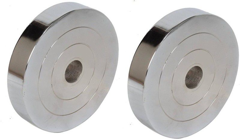 BK teel Weight Plates 5kgx2 Total Weight 10kg for Home and Commercial use Silver Weight Plate  (10 kg)